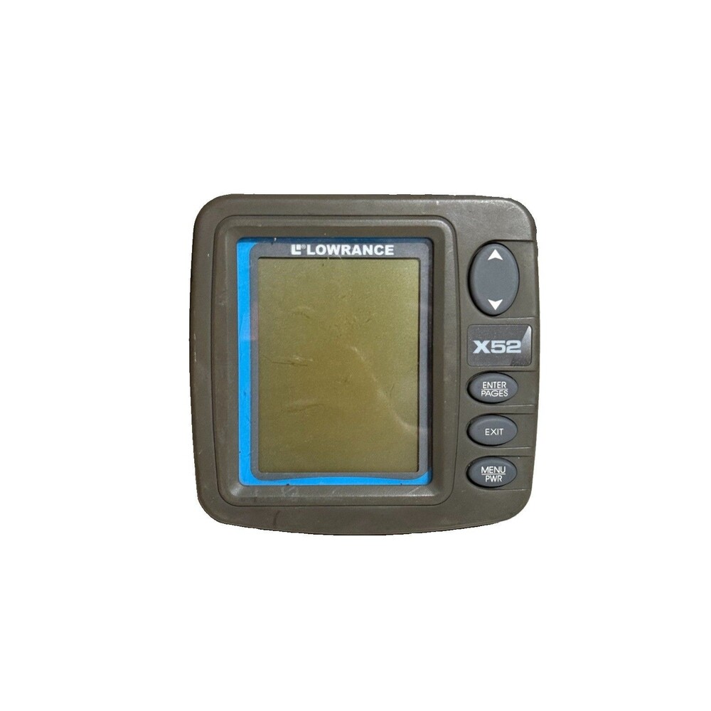 Lowrance X52 Depth Sounding Sonar Fish Finder Unit Only * UNTESTED *